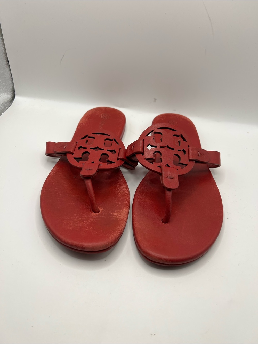 Tory Burch miller Red Logo Thong Sandals - Picture 2 of 12